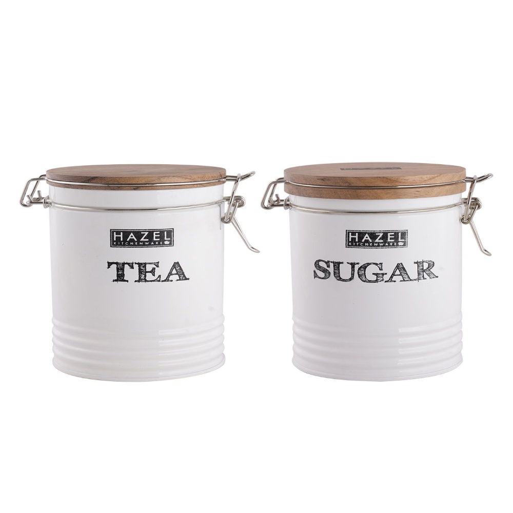 HAZEL Sugar Tea Container Set | Tea Powder Storage Box For Kitchen | Food Grade Container For Kitchen Storage Set of 2