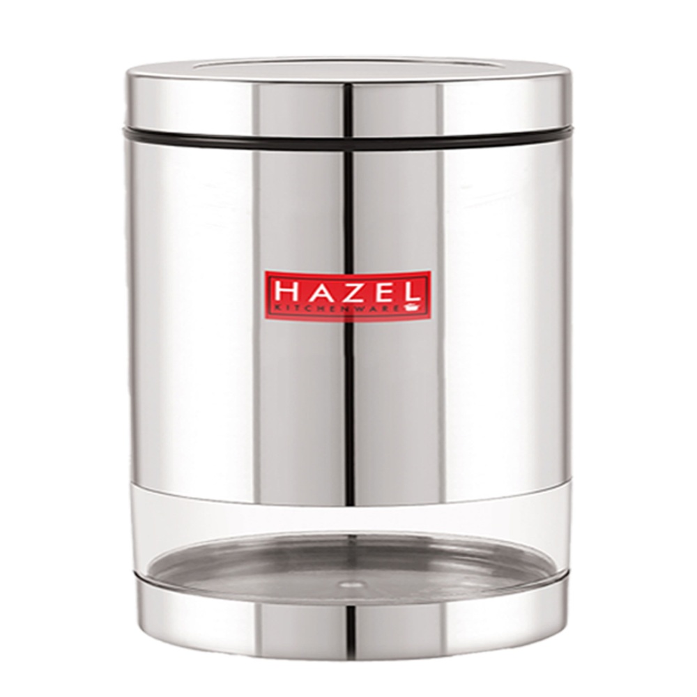 HAZEL Stainless Steel Container Set | Steel Container For Kitchen Storage Set | Multipurpose Storage Box for Kitchen I, 1000 ML, Set of 12
