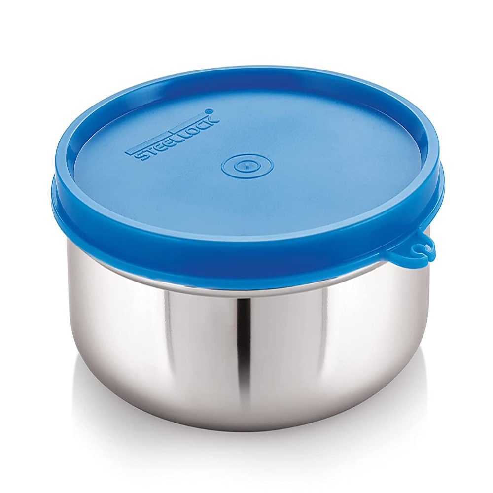 Steel Lock Flex Stainless Steel Airtight Container, 700 ML, Blue