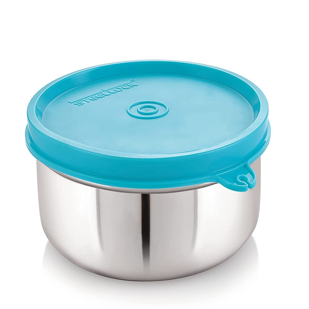 Steel Lock Flex Stainless Steel Airtight Container, 500 ML, Turquoise