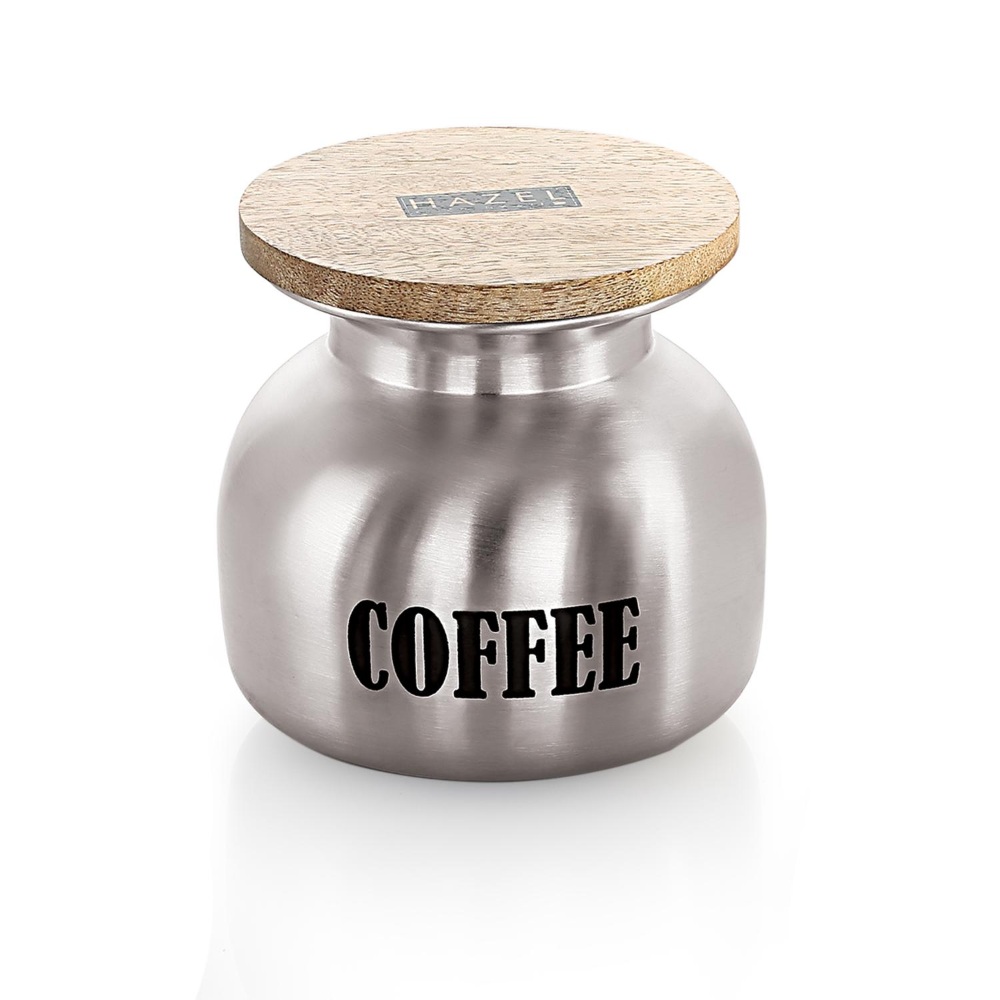 HAZEL Stainless Steel Coffee Container with Lid | Air Tight Containers for Kitchen Storage, 550 ML