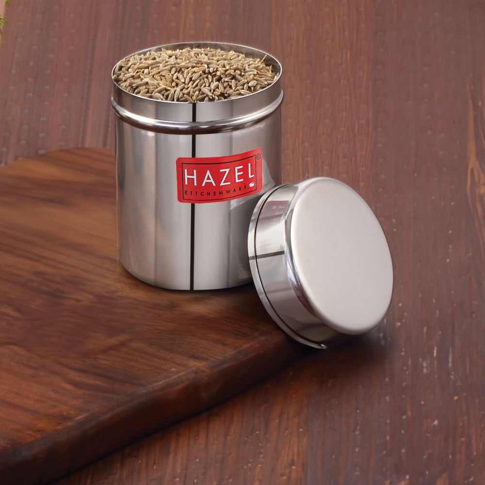 HAZEL Stainless Steel Container | Kitchen Air Tight Storage Dabba Container, 150 ML