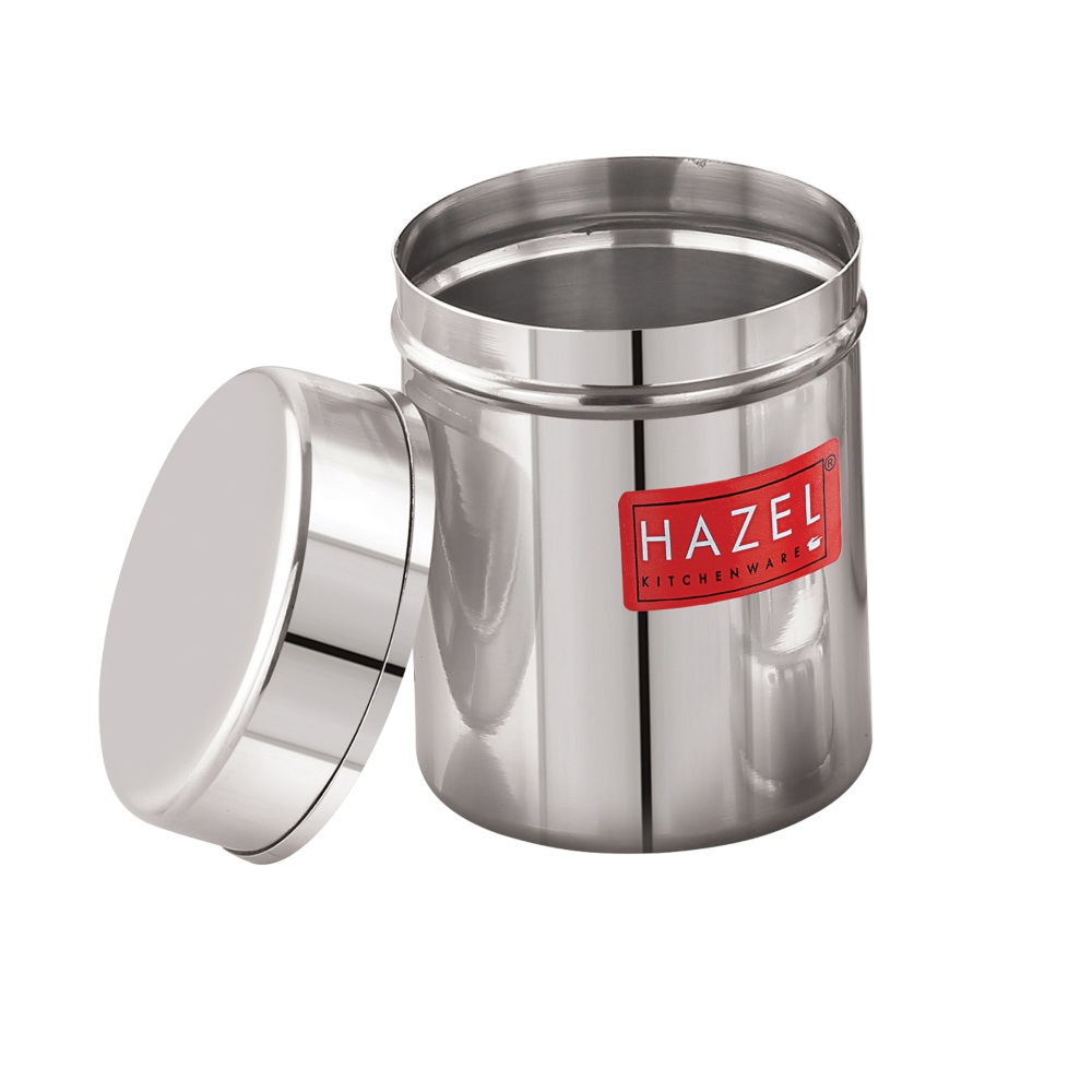 HAZEL Stainless Steel Container | Kitchen Air Tight Storage Dabba Containers Set of 6, 150 ML