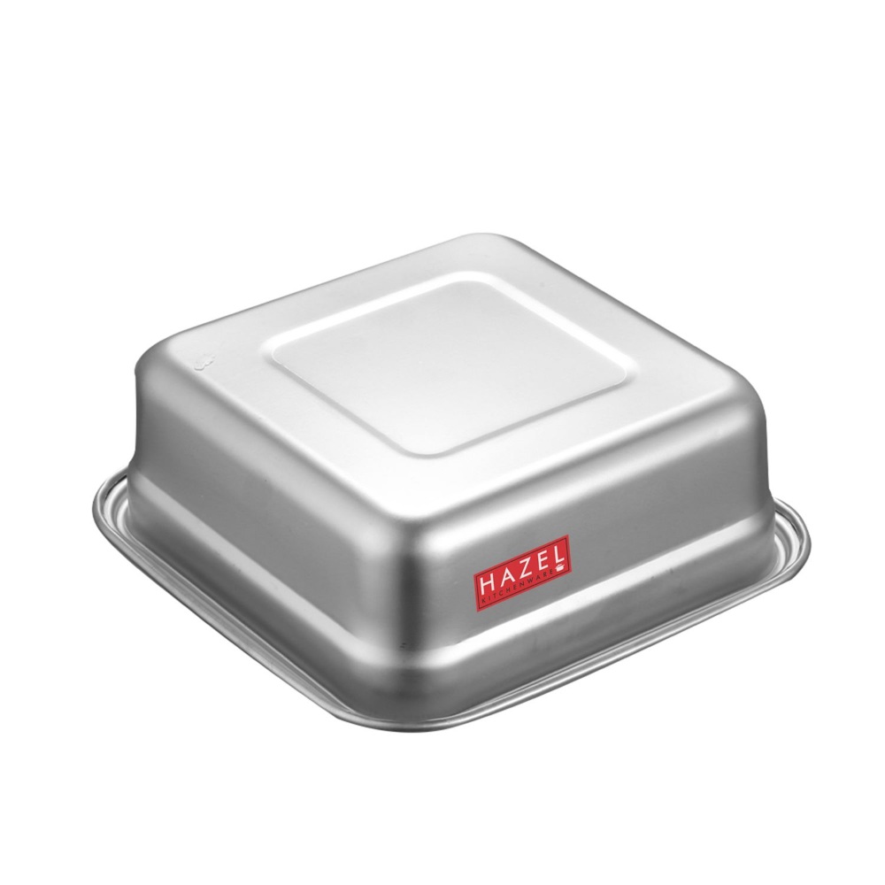 HAZEL Stainless Steel Tiffin Containers With Leakproof Lid | Microwave Tiffin Box for Office Men Women College School Kids | Leakproof Steel Tiffin With Transparent Lid, 400 ML