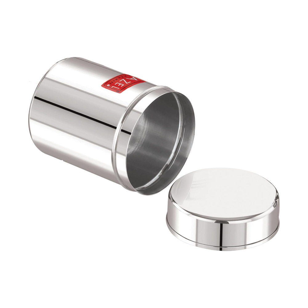 HAZEL Stainless Steel Container | Kitchen Air Tight Storage Dabba Containers Set of 2, 200 ML