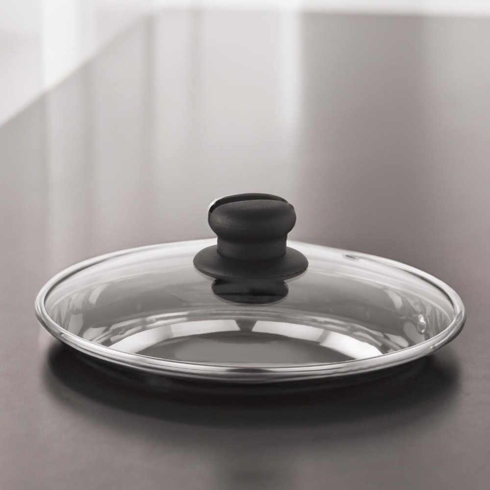 HAZEL Glass Cookware Lid With Knob and Built In Steam Vents, 24.8 cm