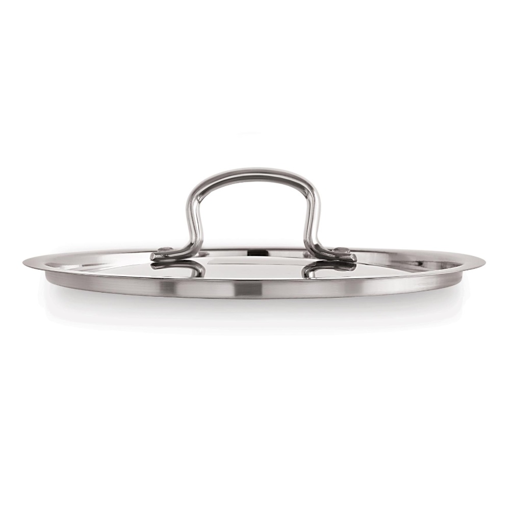 HAZEL Stainless Steel Cookware Plain Lid With Handle (Outer Diameter 34.2 cm, Inner Diameter 32 cm)