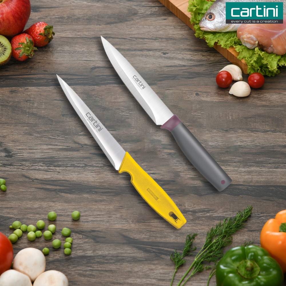 Cartini Kitchen Knives Set for Slicing, Dicing (Dicing Knife & Kitchen Knife Set of 2)