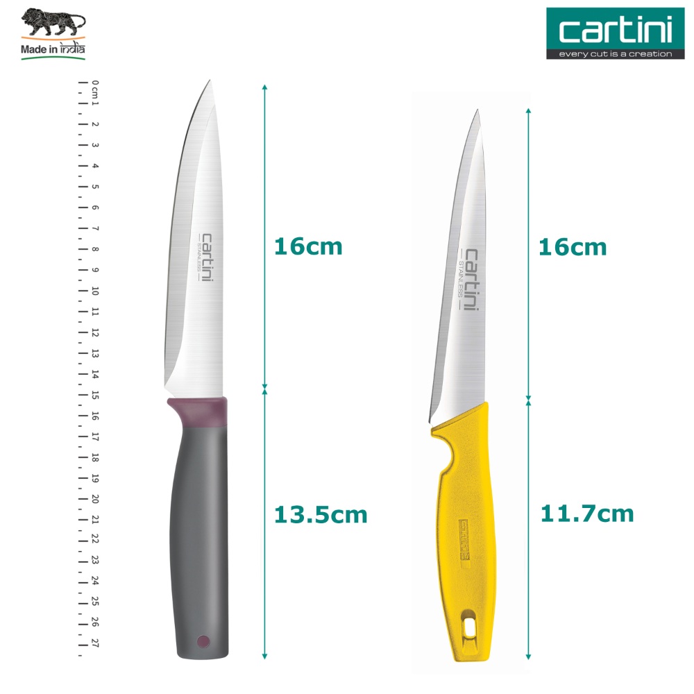 Cartini Kitchen Knives Set for Slicing, Dicing (Dicing Knife & Kitchen Knife Set of 2)