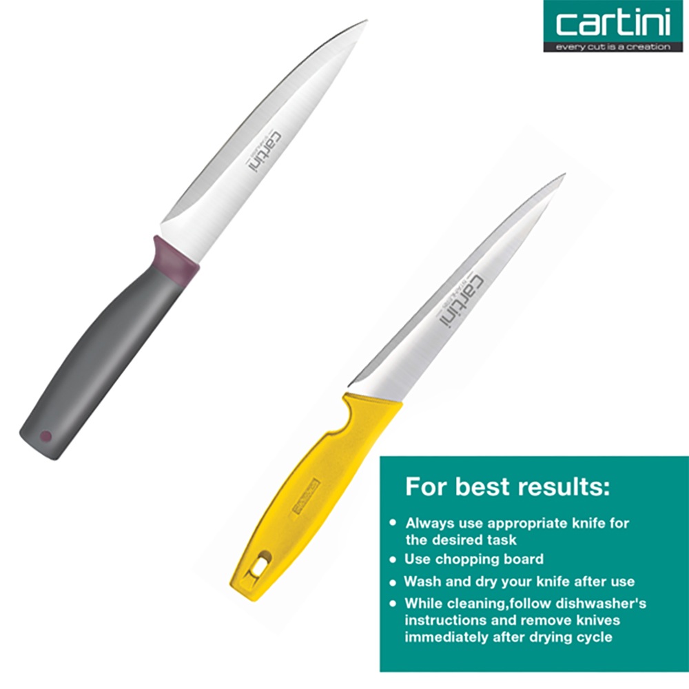 Cartini Kitchen Knives Set for Slicing, Dicing (Dicing Knife & Kitchen Knife Set of 2)