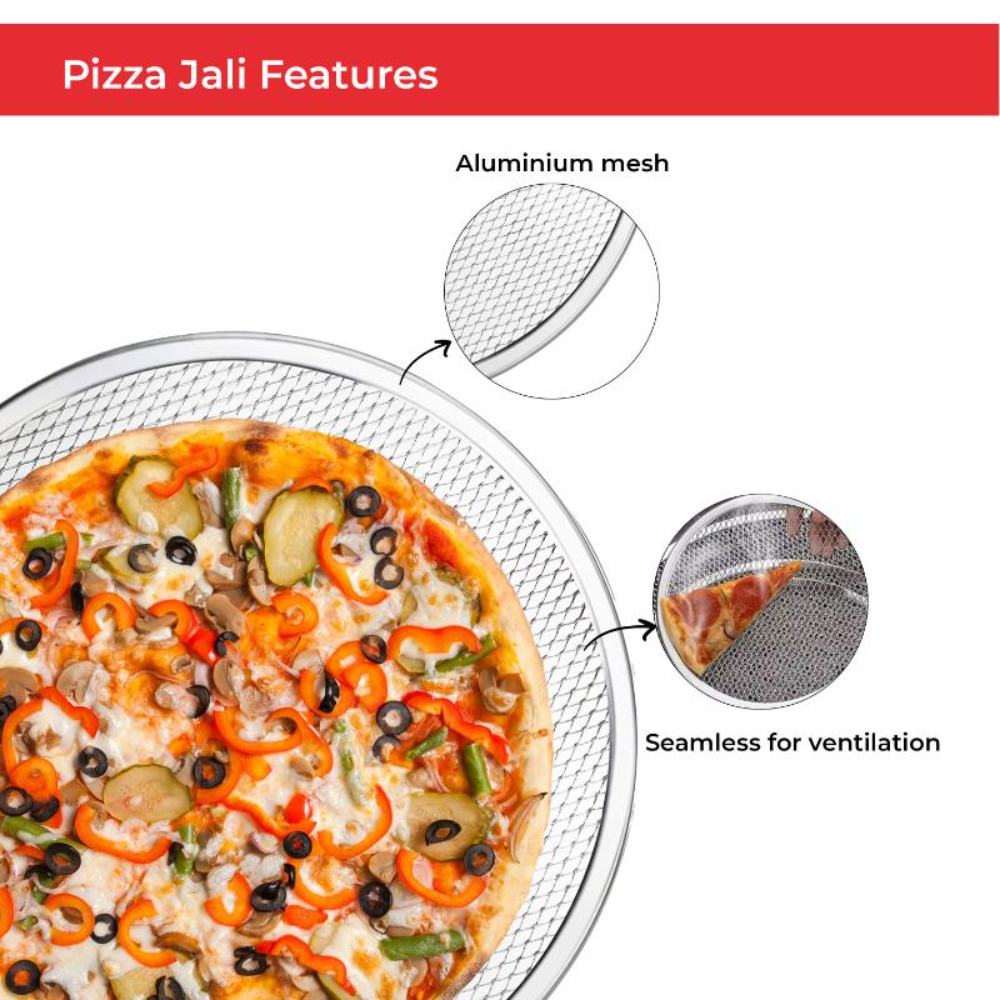 HAZEL Aluminum Pizza Mesh Tray | 7 Inch Round Baking Screen for Crispy Crust