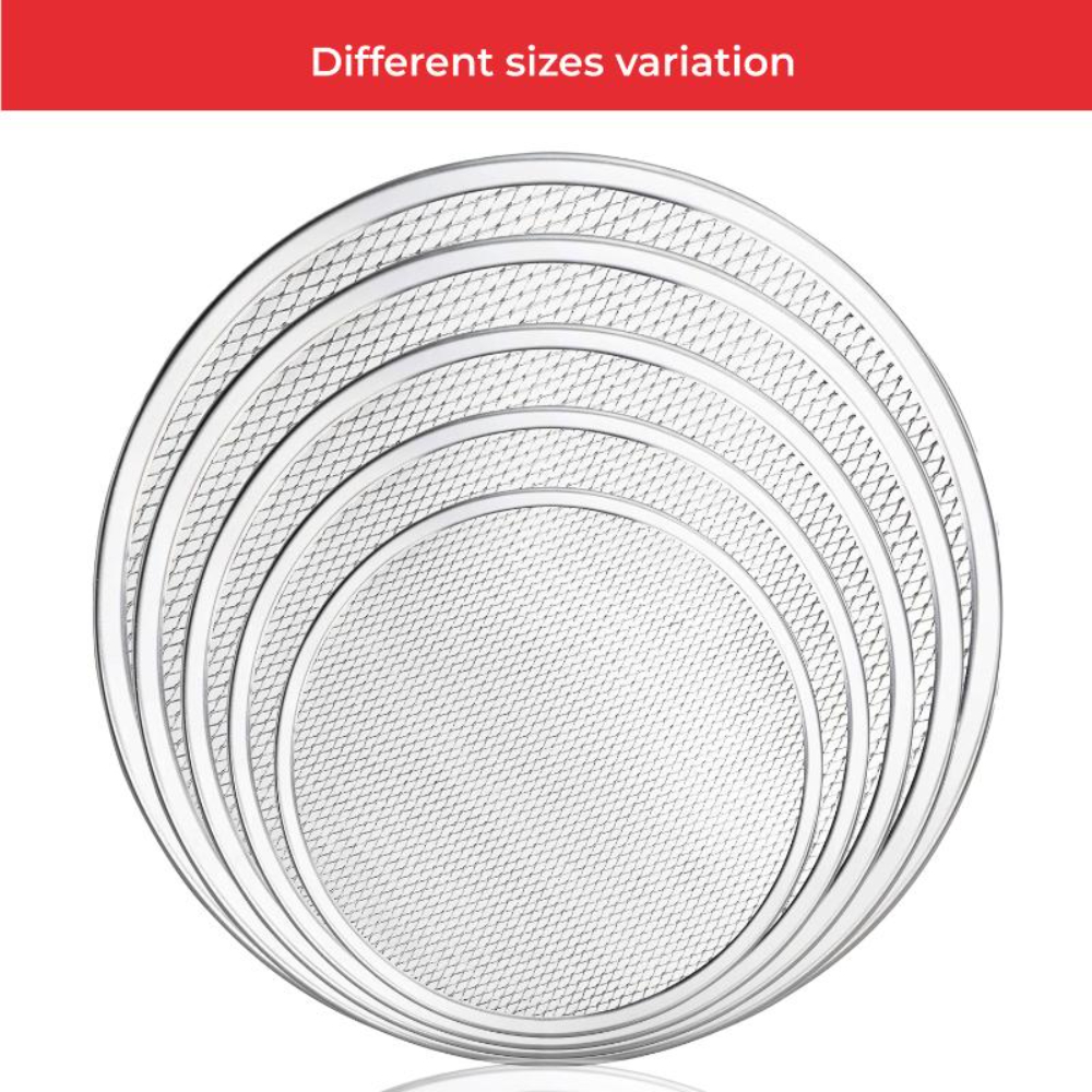 HAZEL Aluminum Pizza Mesh Tray | 7 Inch Round Baking Screen for Crispy Crust