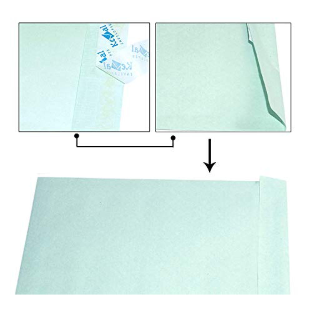 HAZEL Self-Seal Business Document Pouch Cloth Lined Invitation Post Courier Cover Secure Mailing Envelope for Home, Office, Legal, Business, 20x16 Inches, Pack of 50