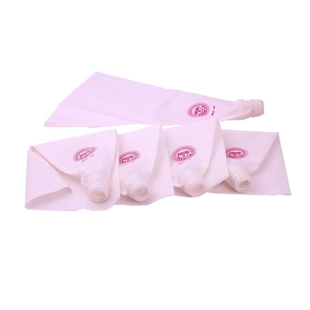 Noor Cake Decoration Synthetic Icing Bag 35cm Set of 5 Reusable, White