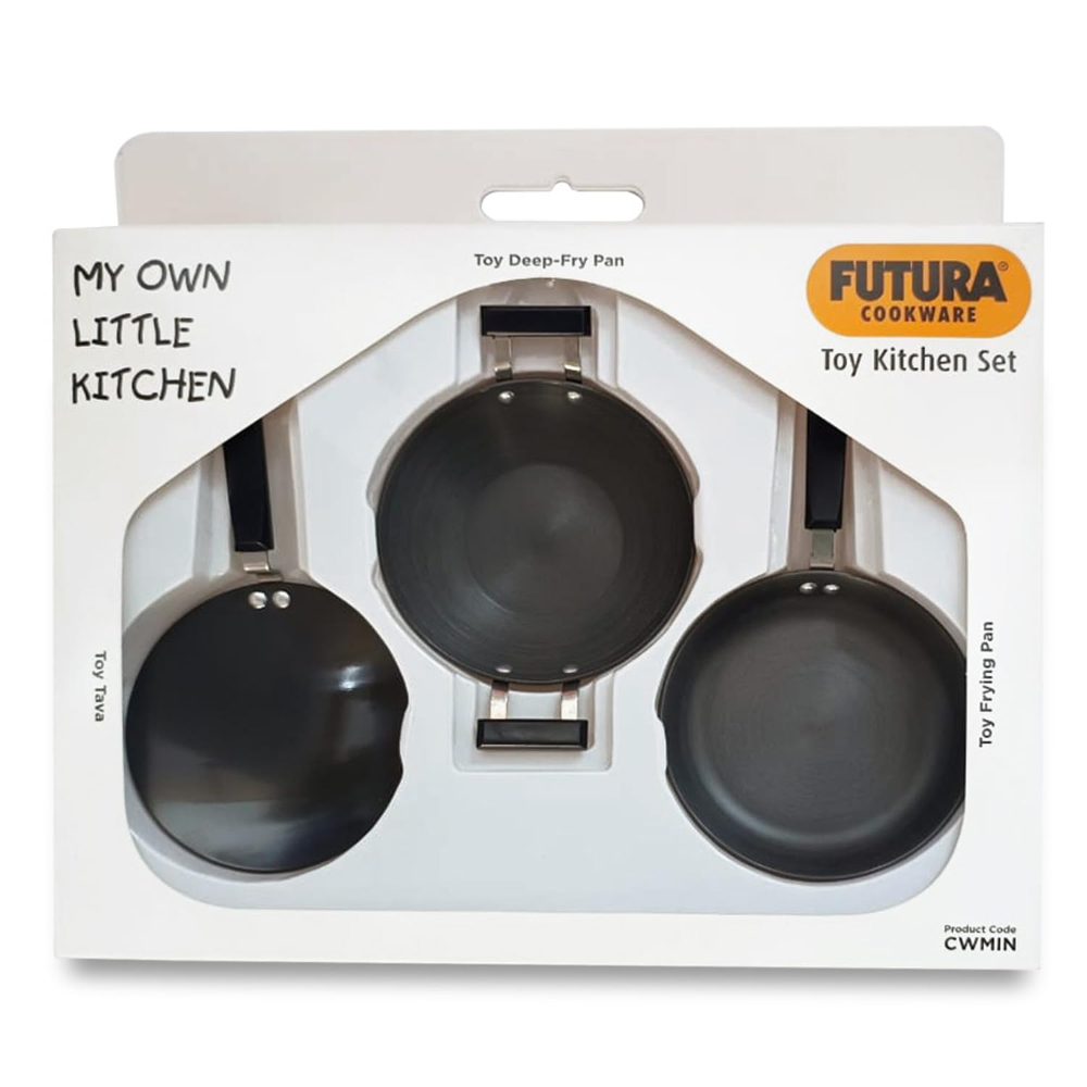 Hawkins Futura Cookware Toy Kitchen Set, Toy Deep-Fry Pan, Toy Frying Pan, Toy Tava for Kids