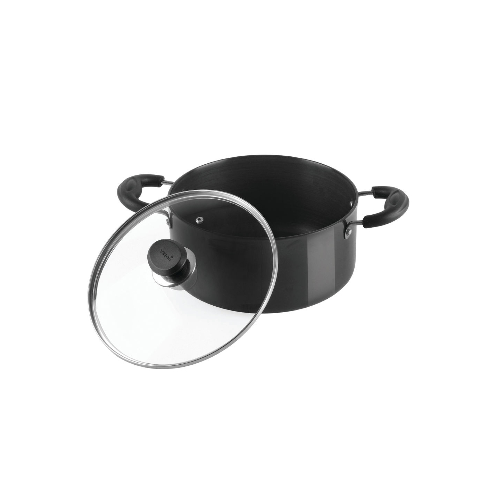 Vinod Cookware Sauce Pot With Lid, 26 cm, 7 Ltr, Aluminium