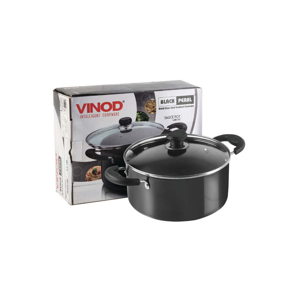 Vinod Cookware Sauce Pot With Lid, 26 cm, 7 Ltr, Aluminium