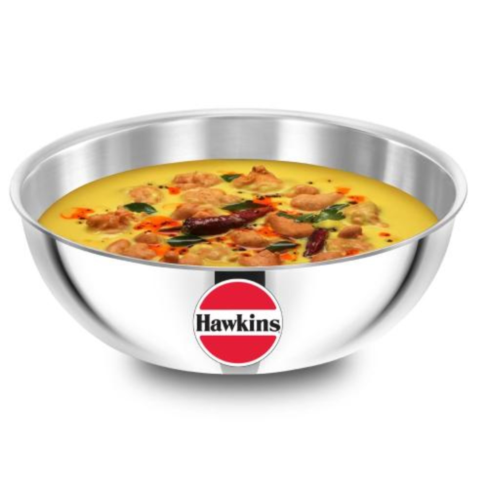 Hawkins 4 Litre Metro Kadhai, Triply Stainless Steel Induction Tasla, Silver (SSTA40)