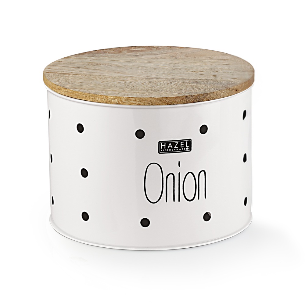 HAZEL Onion Container Storage for Kitchen | Onion Box for Kitchen Storage, White, 2.5 kg apx.