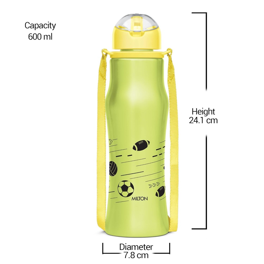 Milton Gaiety 650 Stainless Steel Insulated Water Bottle, 601 ml, Green