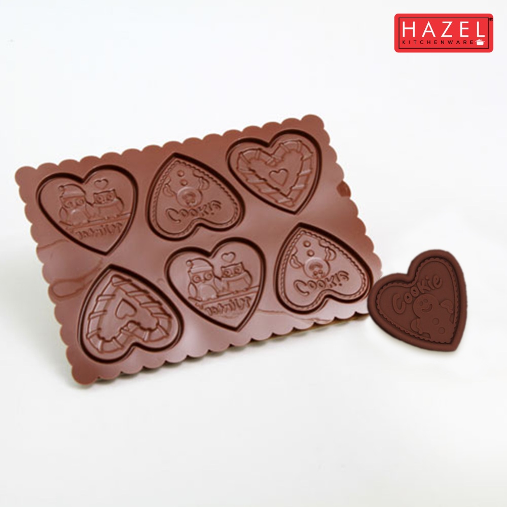 HAZEL Best Heart-Shaped Cookie Silicone Molds for Baking | Perfect for Gifts & Holidays