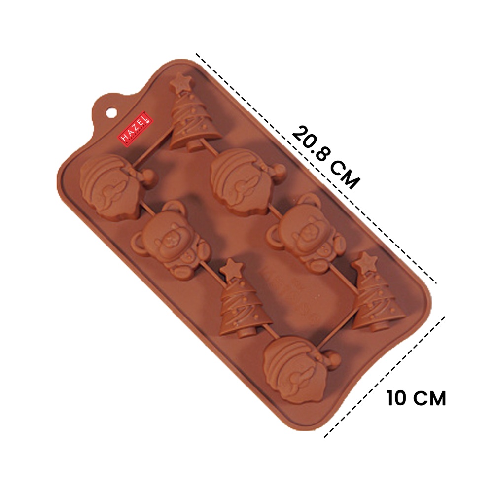 HAZEL Christmas Silicone Chocolate Mould - Santa, Tree, Bear Shapes for Cake, Candy, Baking