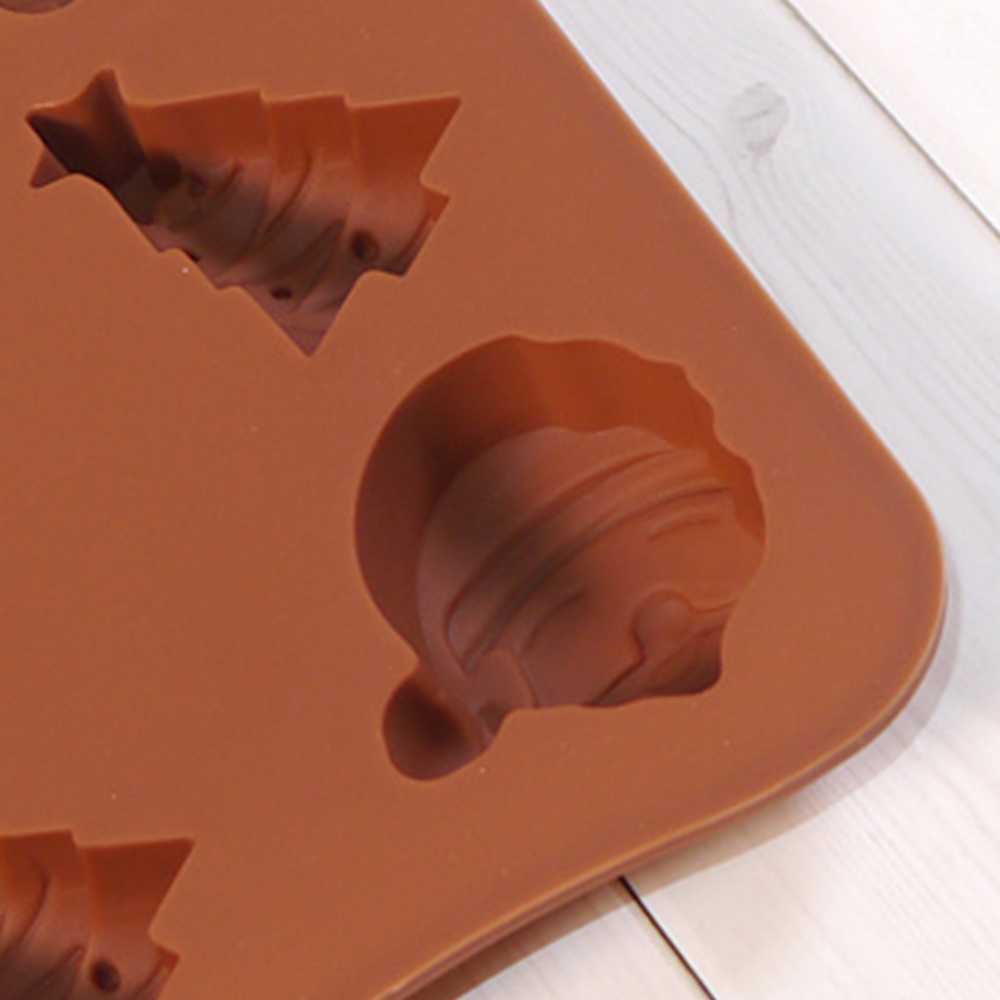 HAZEL Christmas Silicone Chocolate Mould - Santa, Tree, Bear Shapes for Cake, Candy, Baking