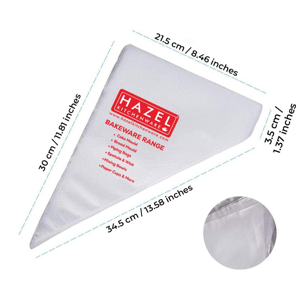 HAZEL Disposable Piping Bags 100 Pcs – Icing Bags, Decorating Bags, Frosting Bags, 100 Pack