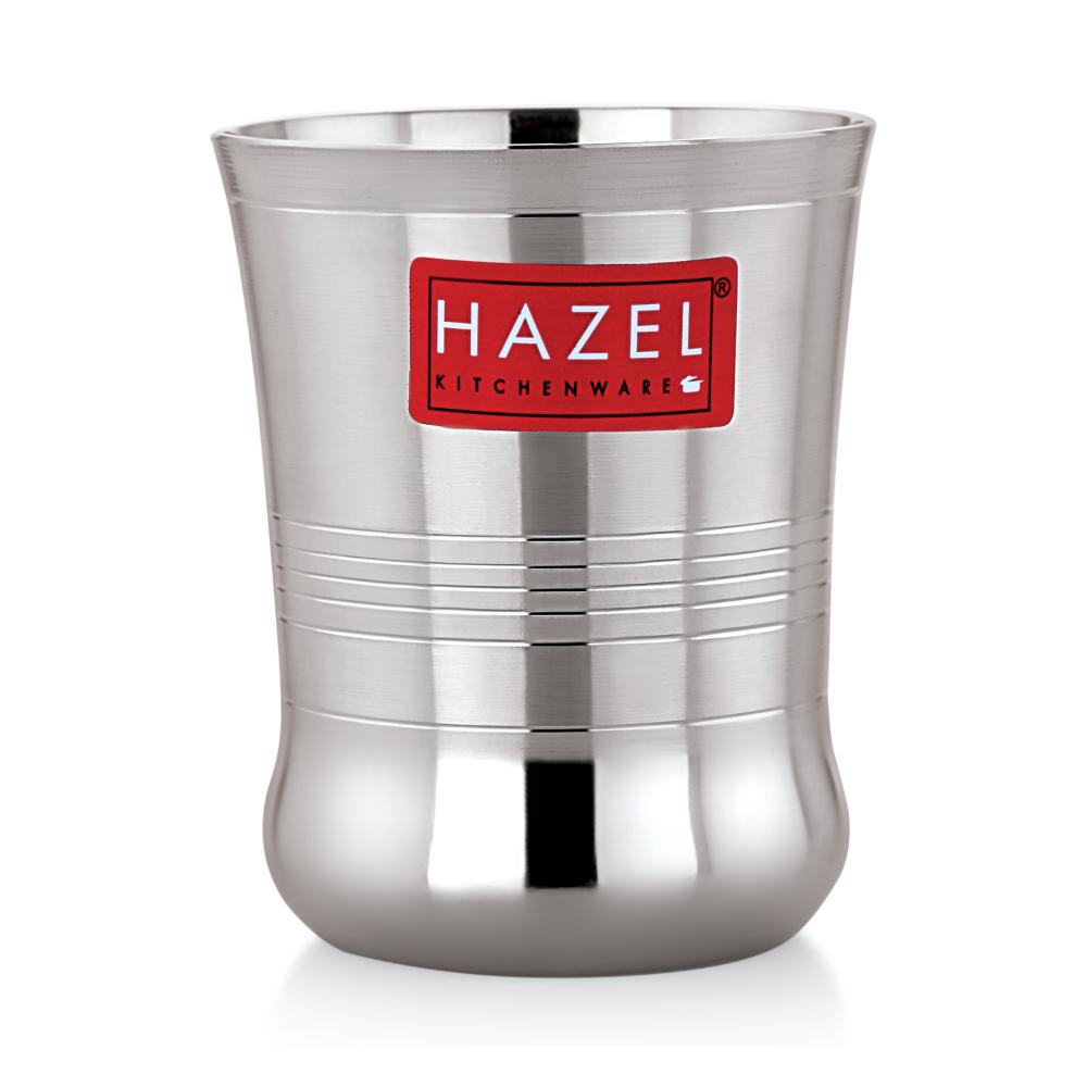 HAZEL Stainless Steel Toddler Glass Set of 1 - 200ml | Unbreakable Cups for Water, Juice & Milkshake