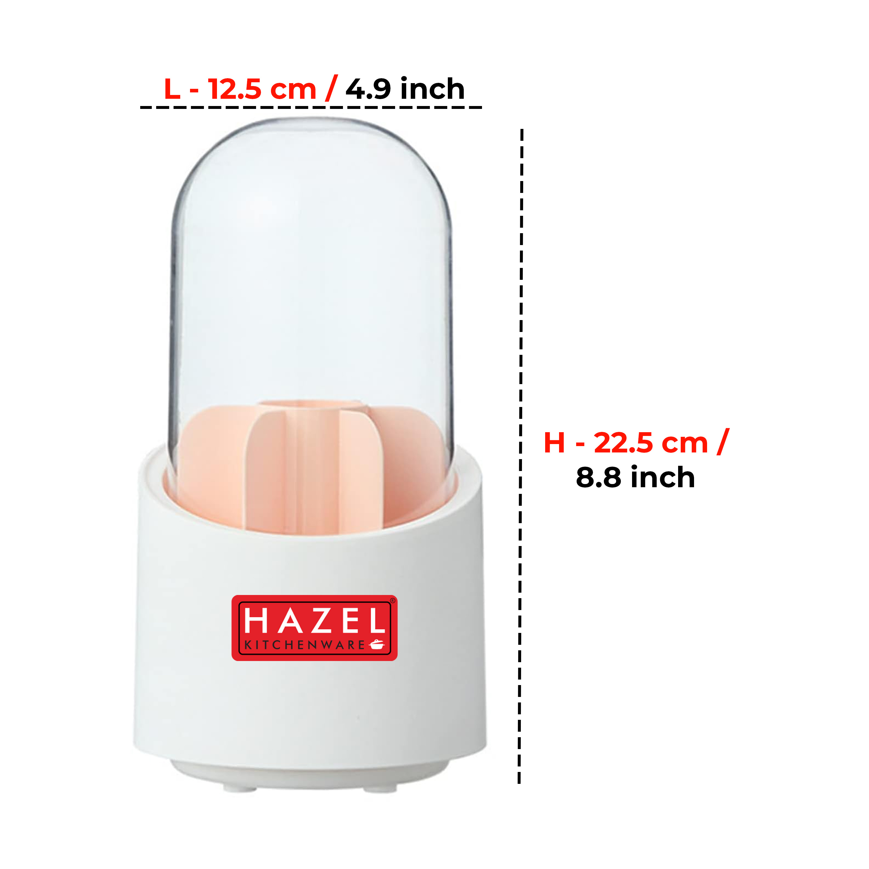 HAZEL Multi-Purpose Organizer with Lid for Kitchen Tools, Spoons, Stationery, Pens & More - Cream
