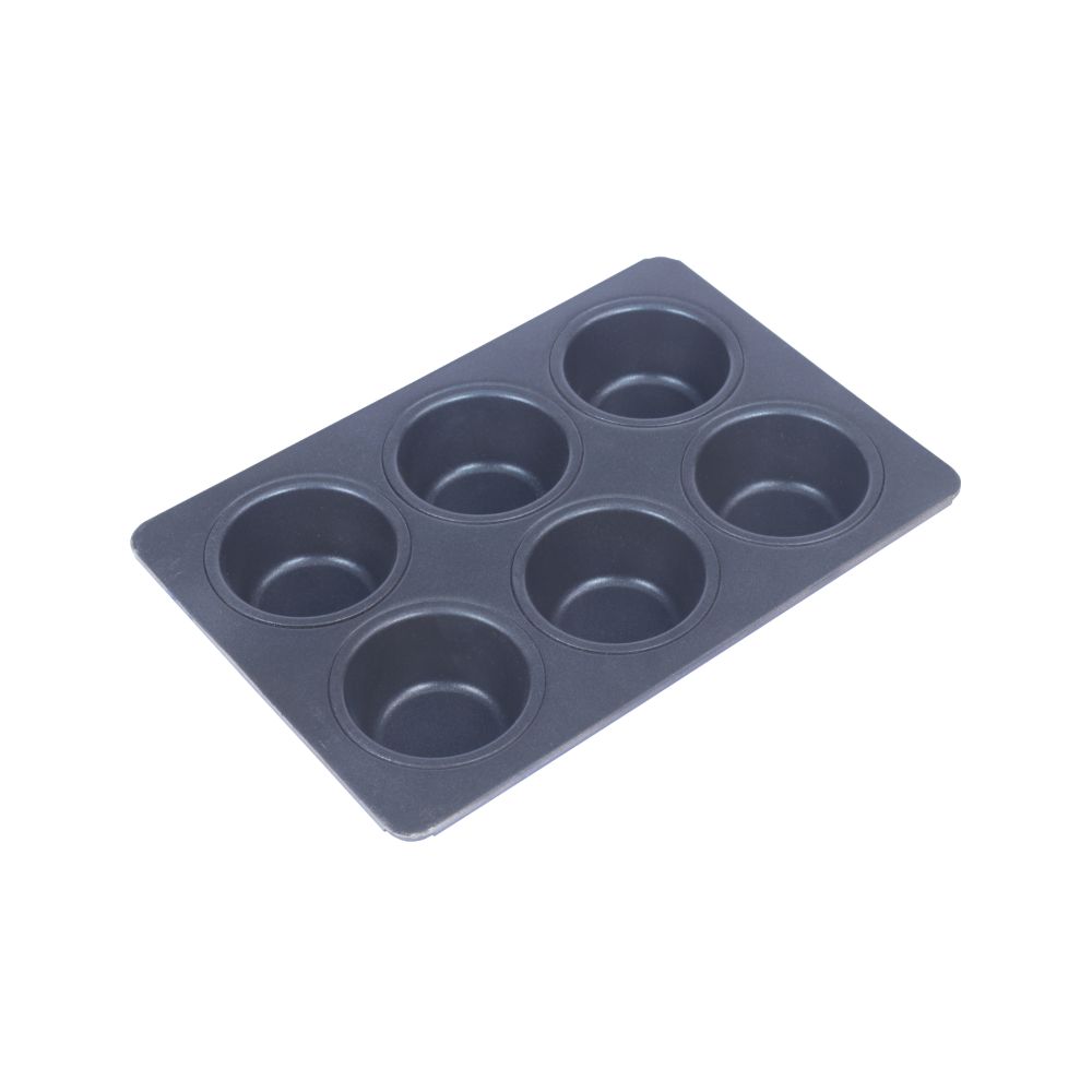 HAZEL Aluminium Non-Stick Coating Muffin Tray & Cup cake - 6 Cavity