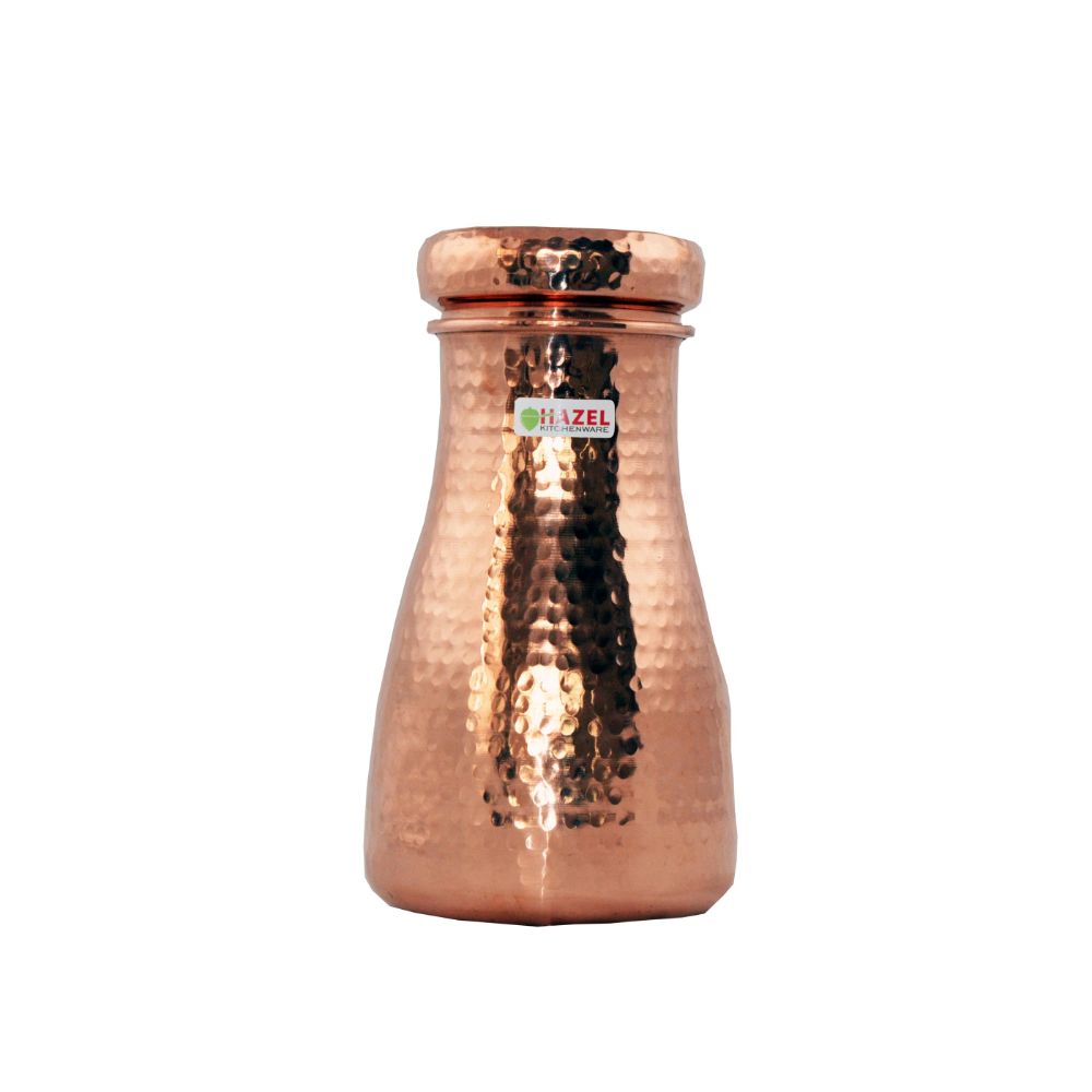 HAZEL Copper Carafe Water Bottle 650 ml with Glass