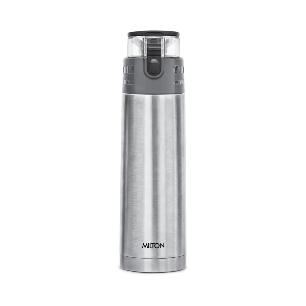Milton Atlantis-600 Thermosteel Hot and Cold Vacuum Insulated Water Bottle, 500 ML, Silver