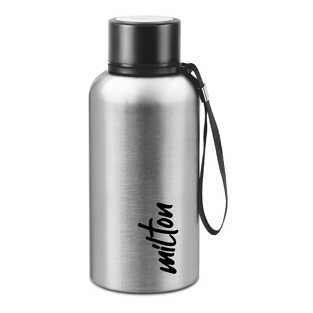 Milton Aura 500 Thermosteel Bottle, 520 ML, Silver | 24 Hours Hot and Cold | Easy to Carry | Rust Proof | Leak Proof | Tea | Coffee | Office| Gym | Home | Kitchen | Hiking | Trekking | Travel Bottle