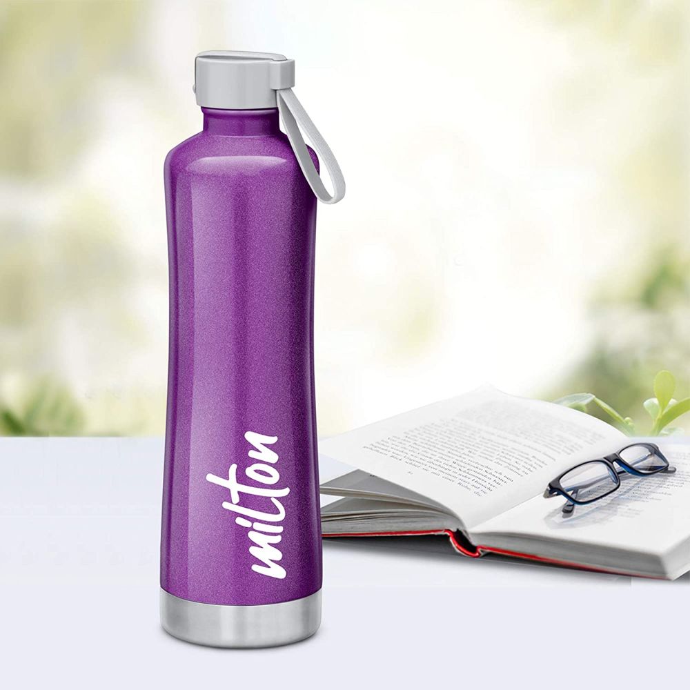 Milton Tiara-900 Thermosteel Water Bottle Hot & Cold Vacuum Insulated Flask, 750 ML, Purple