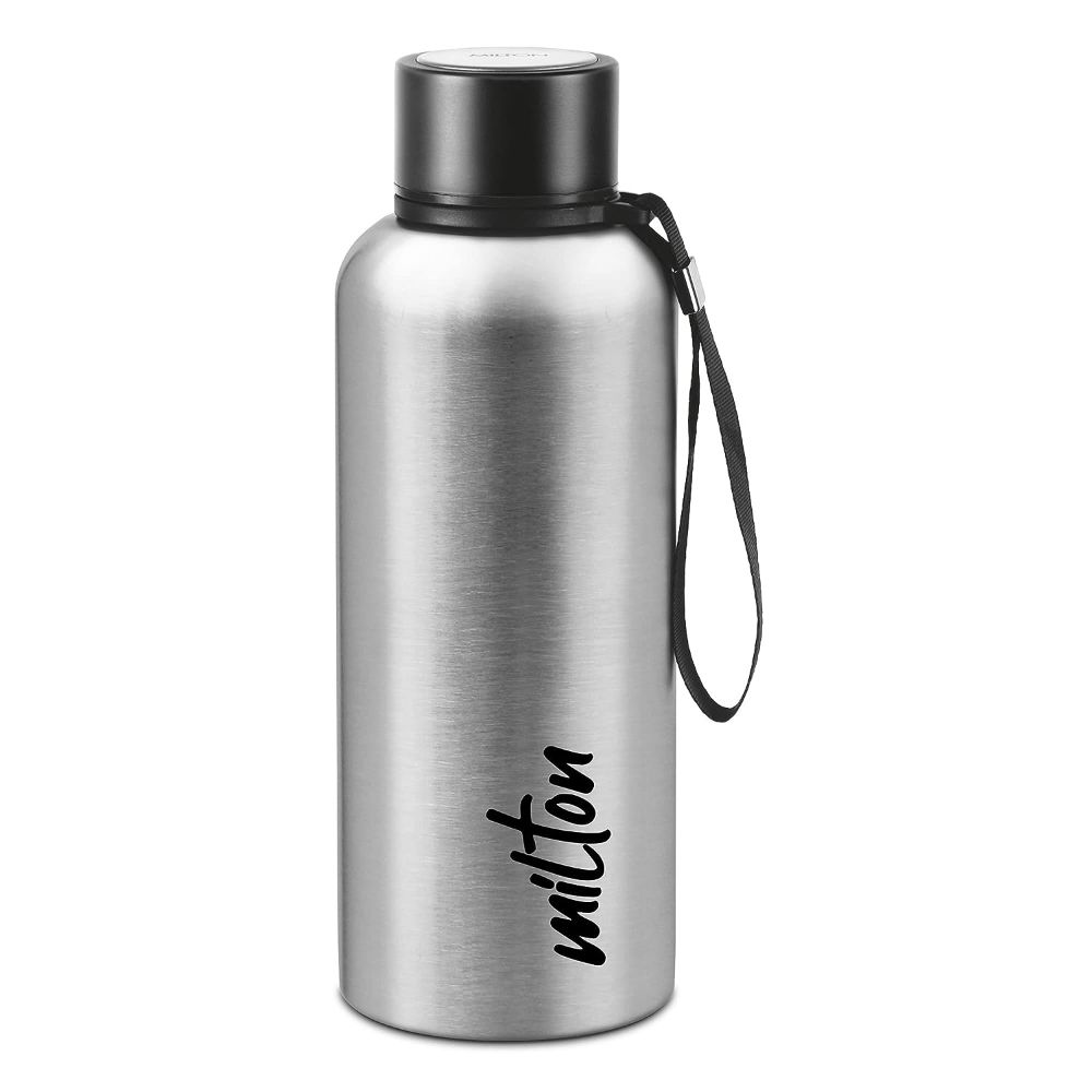 Milton Aura 750 Thermosteel Bottle, 750 ml, Silver | 24 Hours Hot and Cold | Easy to Carry | Rust Proof | Leak Proof | Tea | Coffee | Office| Gym | Home | Kitchen | Hiking | Trekking | Travel Bottle