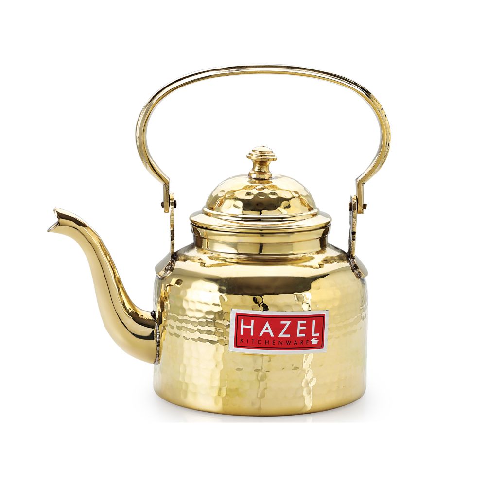 HAZEL Brass Tea Pot, 1200 ML