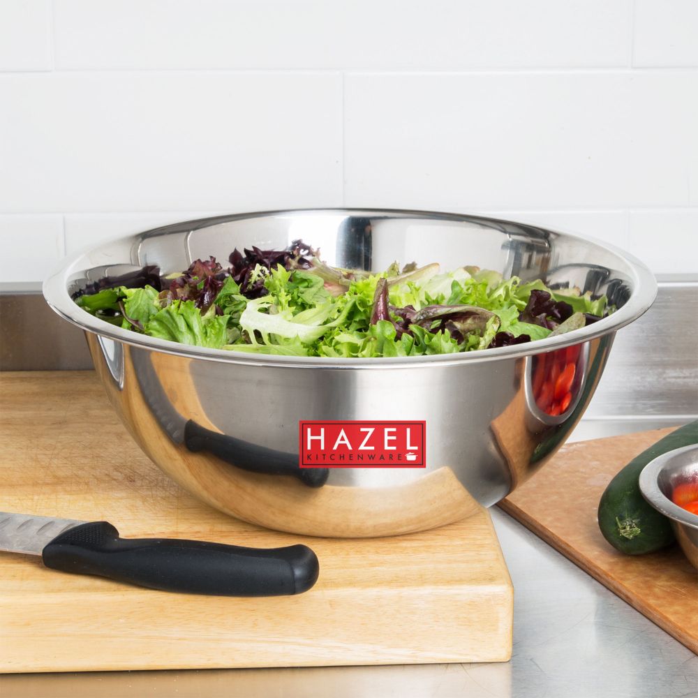 HAZEL Stainless Steel Mixing Bowl | Mixing Bowl for Cake Batter | Kitchen and Baking Accessories Items, 2730 ML