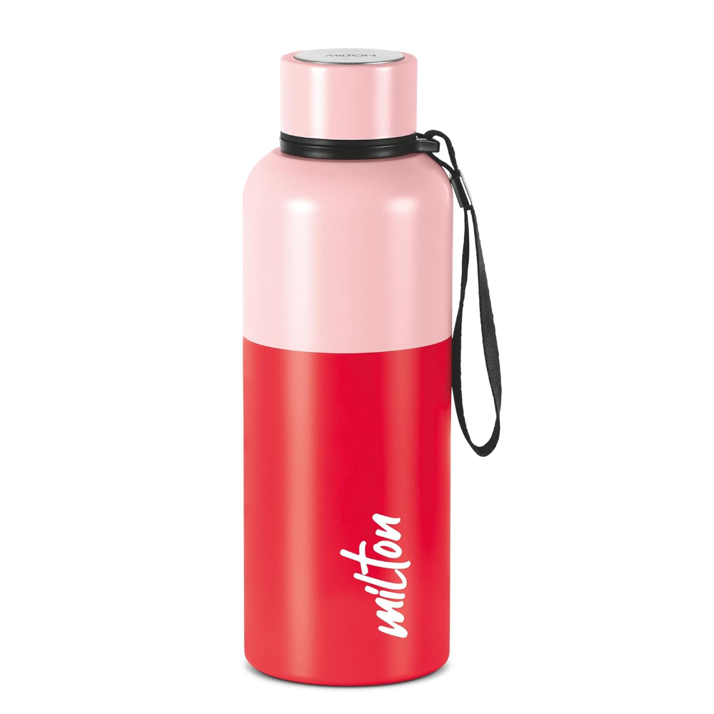 Milton Ancy 750 Thermosteel 24 Hours Hot and Cold Leak Proof Water Bottle, 750 ML, Red