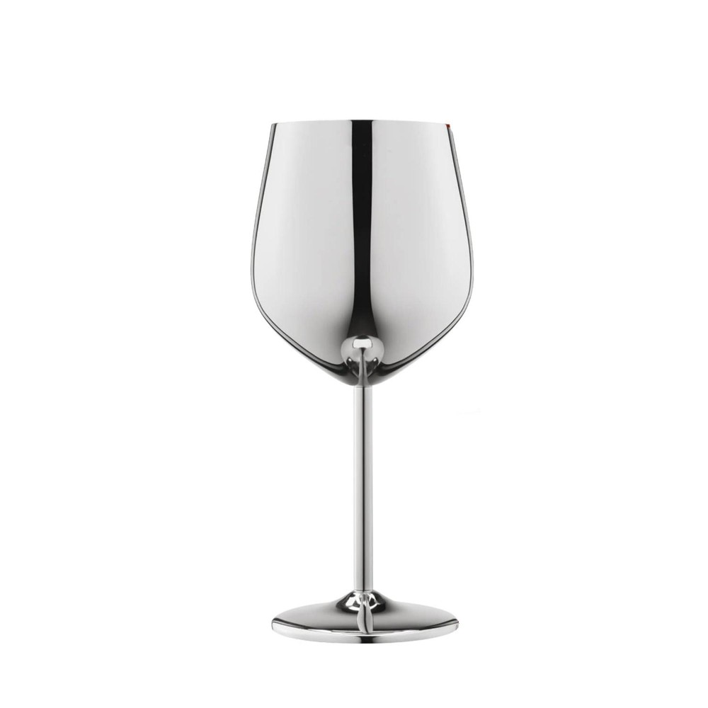 HAZEL Stainless Steel Goblet Wine Glass | Gin Goblets Glass for bar, 250 ML, Silver