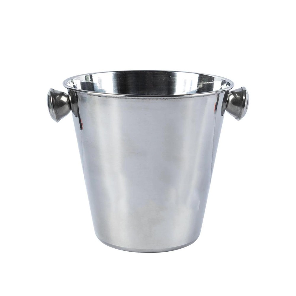 HAZEL Beer Buckets for Bar with Handle | Stainless Steel Ice Bucket for Party, 4500 ML, Silver