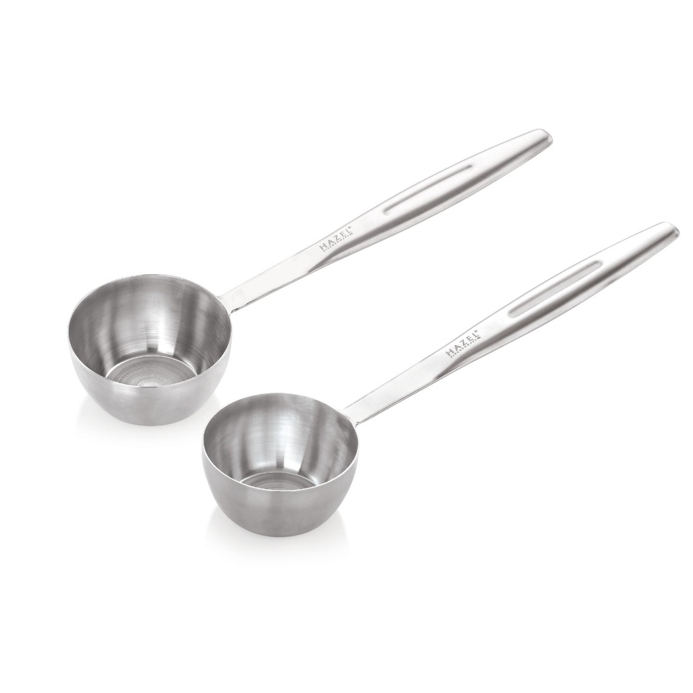 HAZEL Stainless Steel Ladle with Handle | Doya/Loti Tea Pourer Canteen Server Set of 2