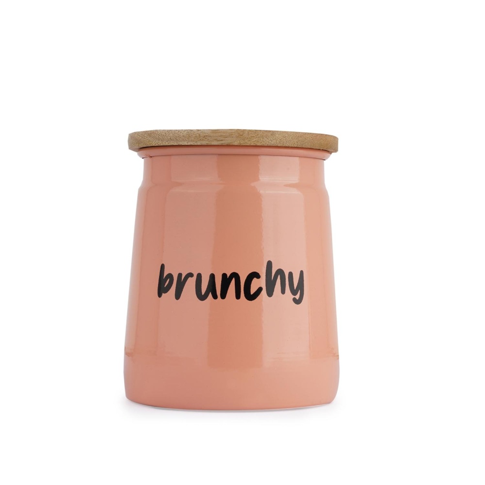 HAZEL Air Tight Containers for Snacks | Brunchy Medium Snacks Storage Containers with Lid, Peach, 650 ML
