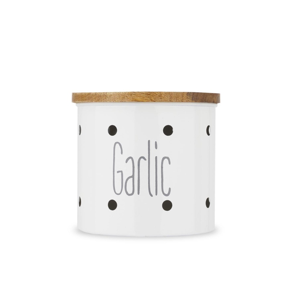 HAZEL Garlic Storage Container for Kitchen | Garlic Container for Storage, White, 1 kg apx.
