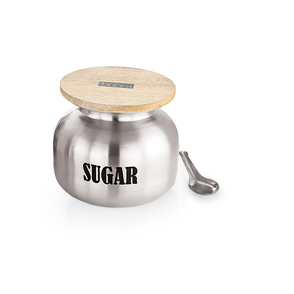 HAZEL Stainless Steel Sugar Container with Lid | Air Tight Containers for Kitchen Storage, 700 ML