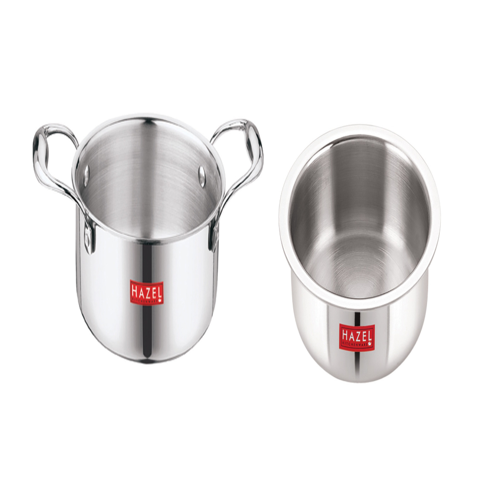 HAZEL Triply Stainless Steel Induction Bottom Tope and Tope With Handle, 2.3 Litre, 18.5 cm