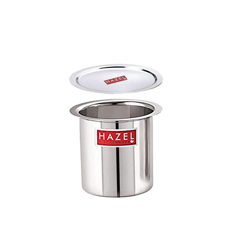 HAZEL Steel Milk Pot with Lid |Stainless Steel Milk Boiler Container | Milk Boiling Vessel Gunj for Kitchen, 900 ml