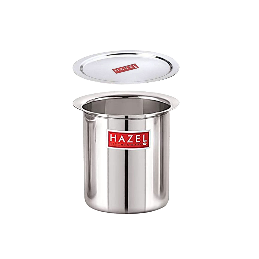 HAZEL Steel Milk Pot with Lid |Stainless  Steel Milk Boiler Container | Milk Boiling Vessel Gunj for Kitchen, 1050 ml