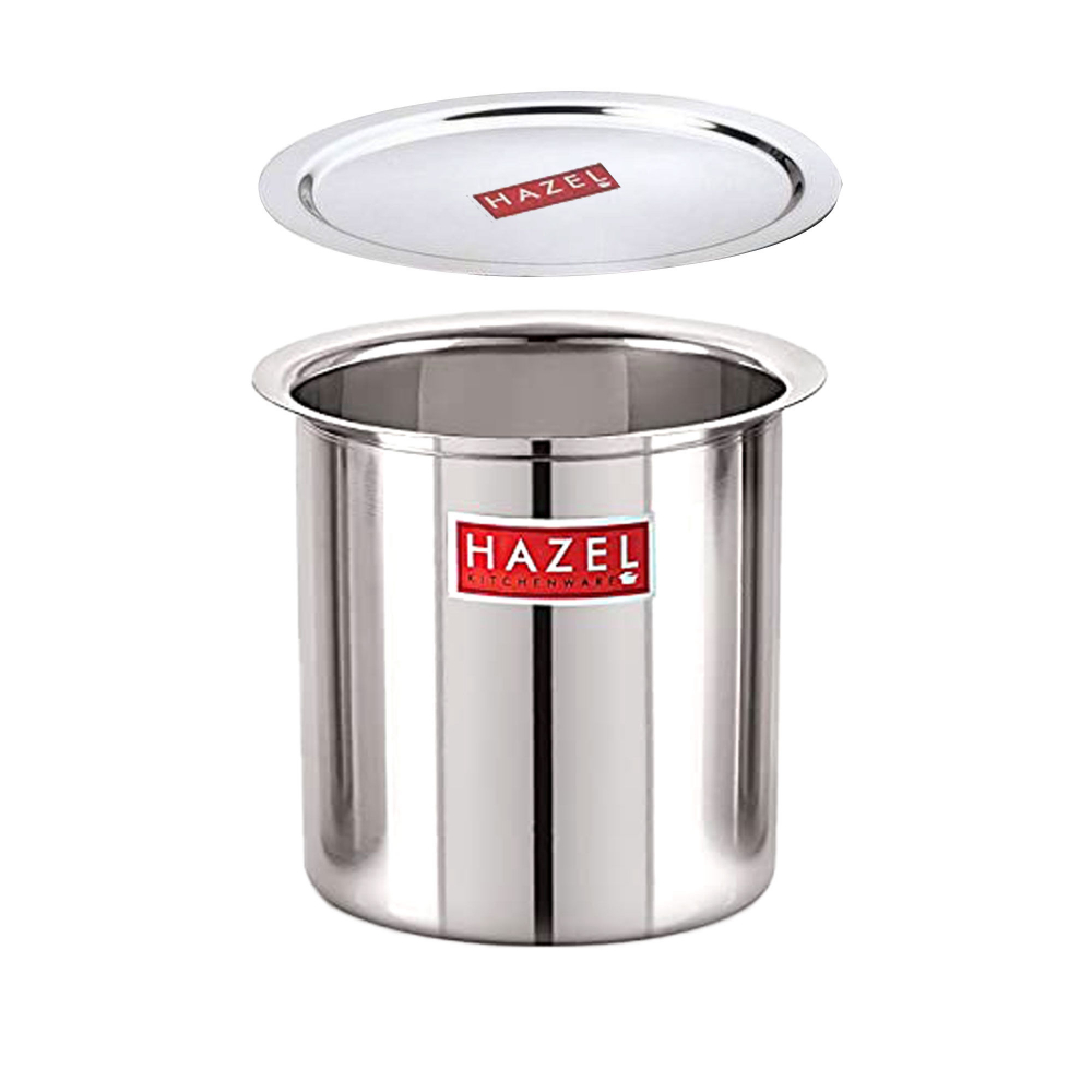 HAZEL Steel Milk Pot with Lid | Stainless Steel Milk Boiler Container | Milk Boiling Vessel Gunj for Kitchen, 1800 ml