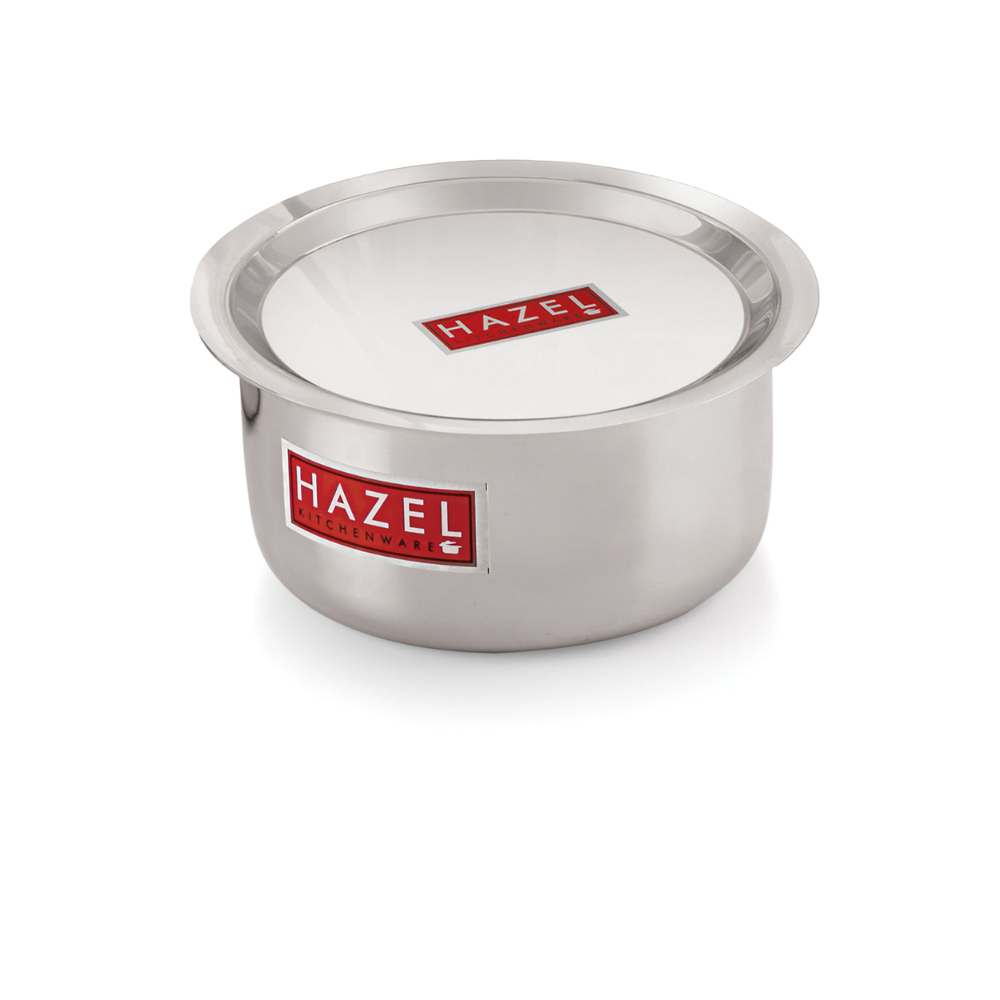 HAZEL Induction Tope with Lid | Aluminium Cookware with Lid | Induction Base Aluminium Bhagona | Combo of Tope with Lid, 3500 ml